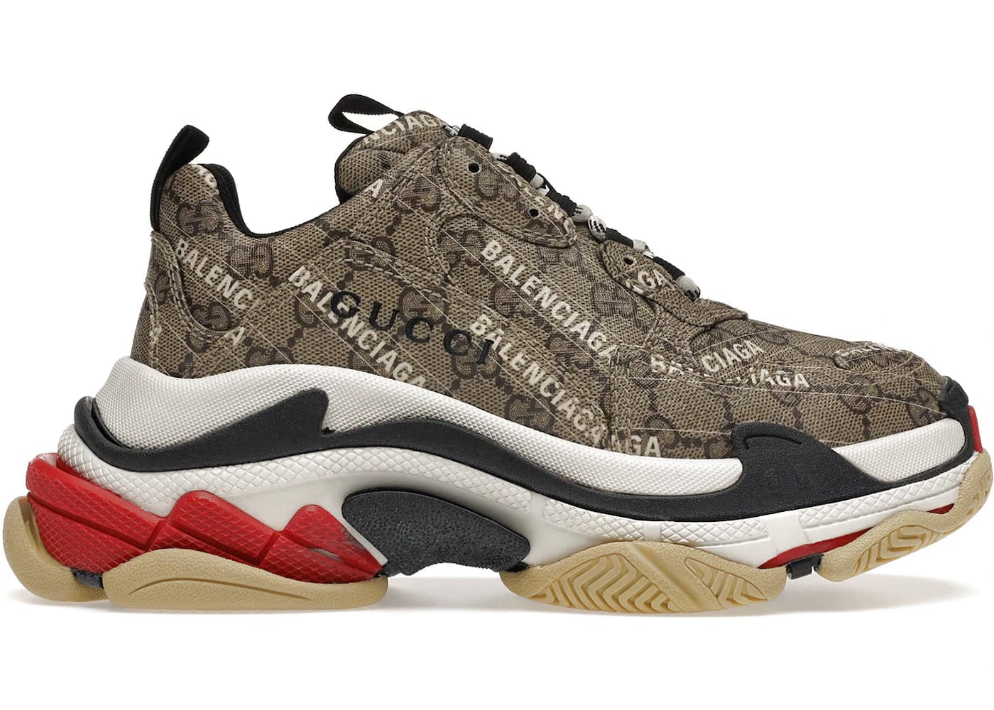 Gucci X Balenciaga The Hacker Project Triple S Beige Womens