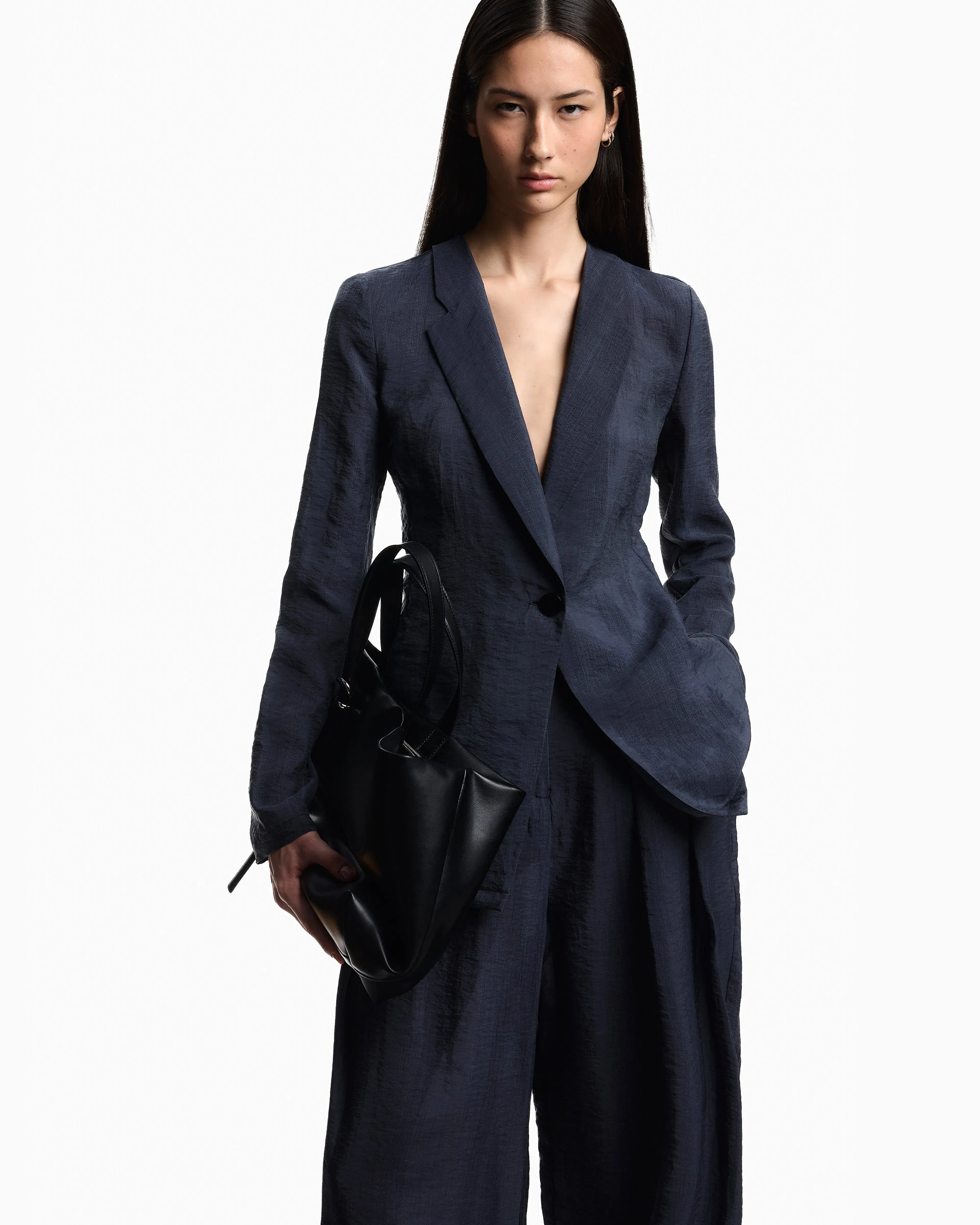 Emporio Armani Technical crepon shirt jacket