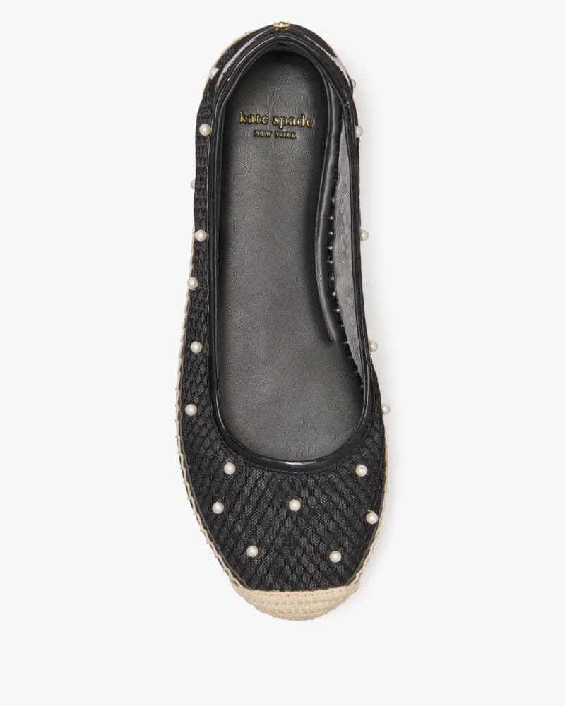 Pearl Fishnet Espadrille Ballet Flats