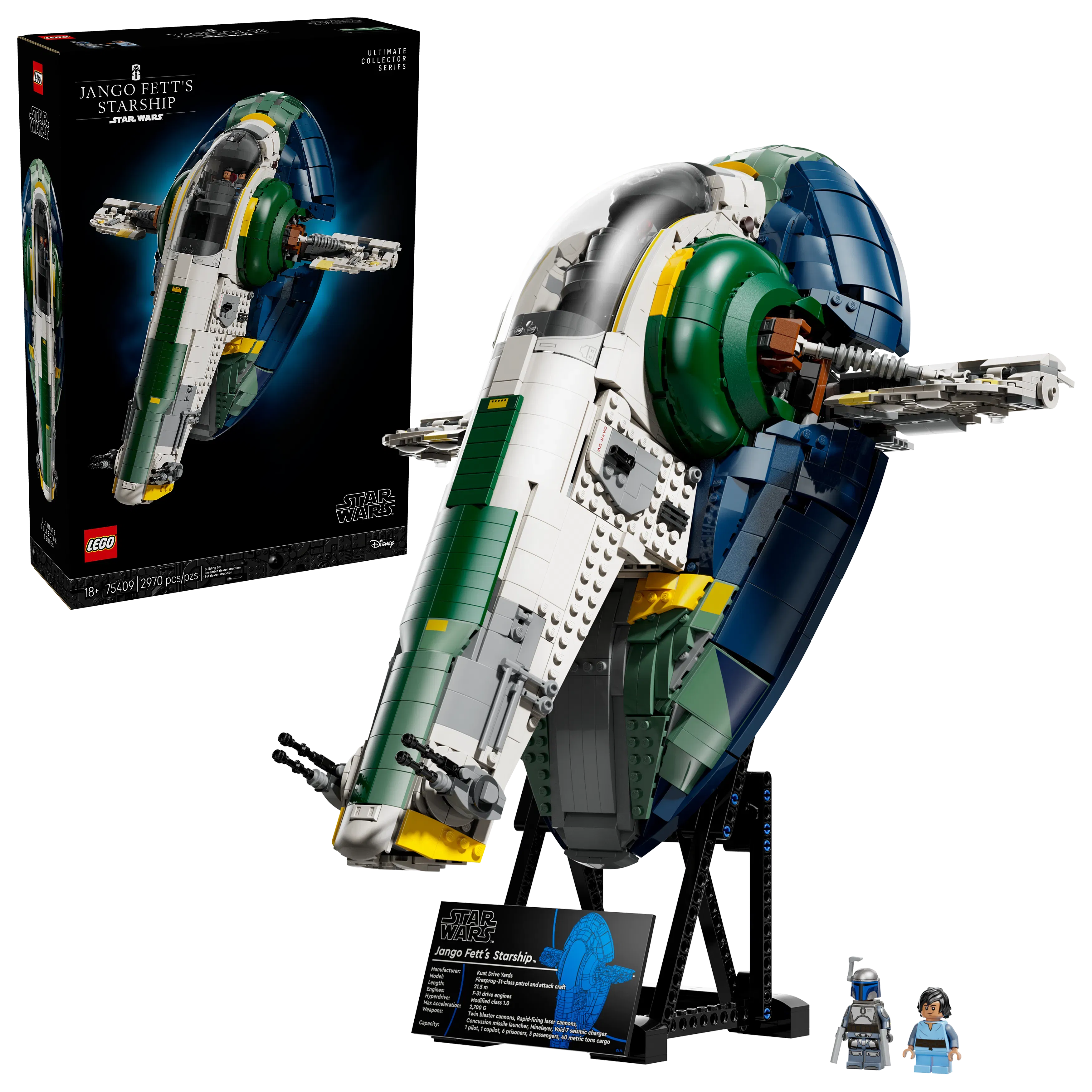 Lego Jango Fetts FiresprayClass Starship