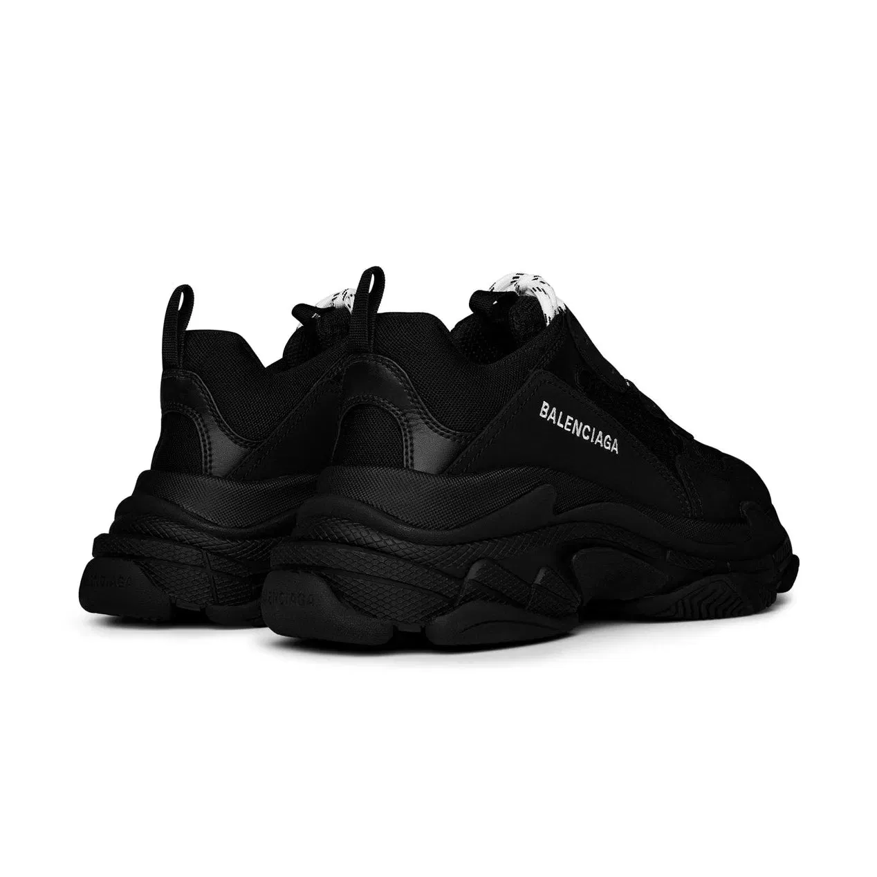 BALENCIAGA TRIPLE S PANNELED SNEAKER BLACK
