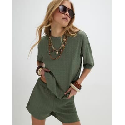 Green T-Shirt and Shorts Set