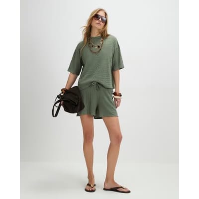 Green T-Shirt and Shorts Set