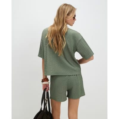 Green T-Shirt and Shorts Set