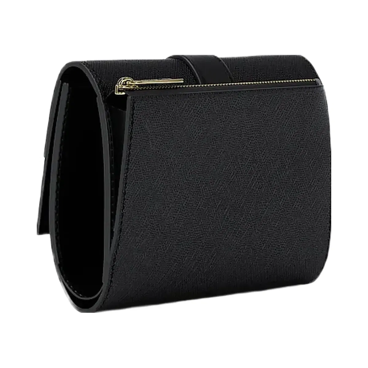 Michael Kors Greenwich Medium Saffiano Leather Trifold Wallet Black