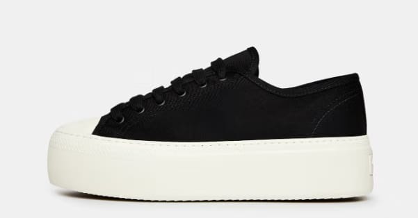 PRADA Platform Fabric Sneakers Black