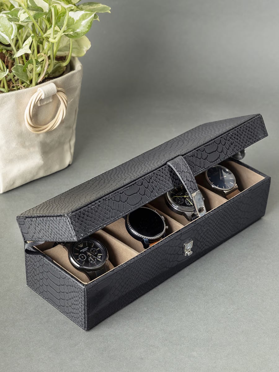 Watch Case For Four - Faux Leather