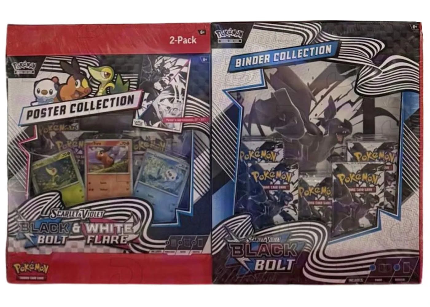 Pokemon Black Bolt & White Flare Poster Collection And Black Bolt Binder Collection Bundle Sams Club Exclusive