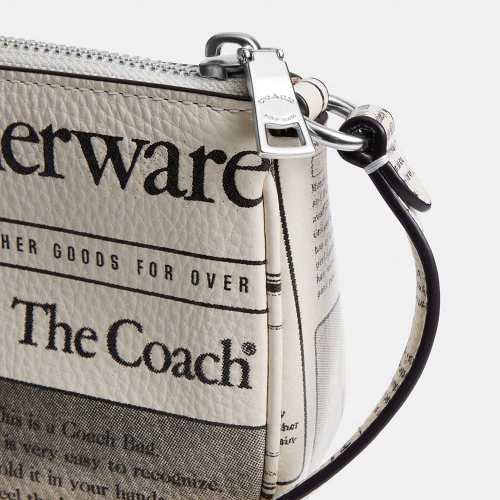 Coach Nolita 19 With Newspaper Print Silver Chalk Multi