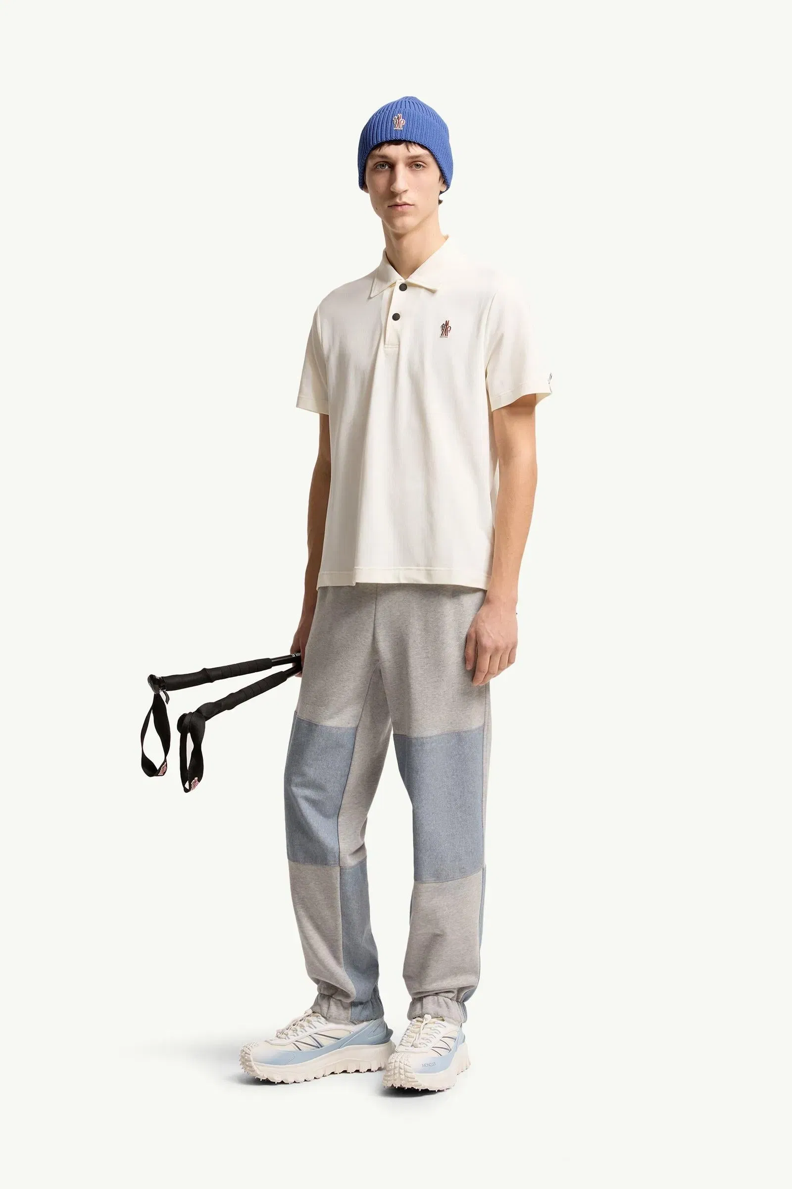 Moncler Logo Patch Polo Shirt White White