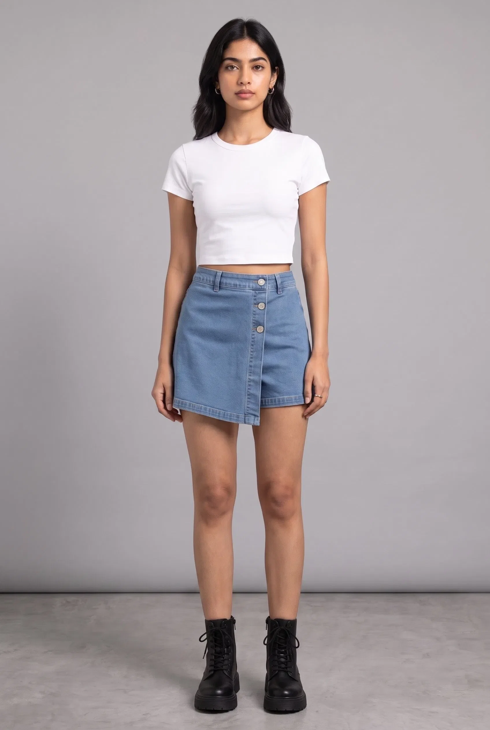 BLUE DENIM WOMEN'S SKORT