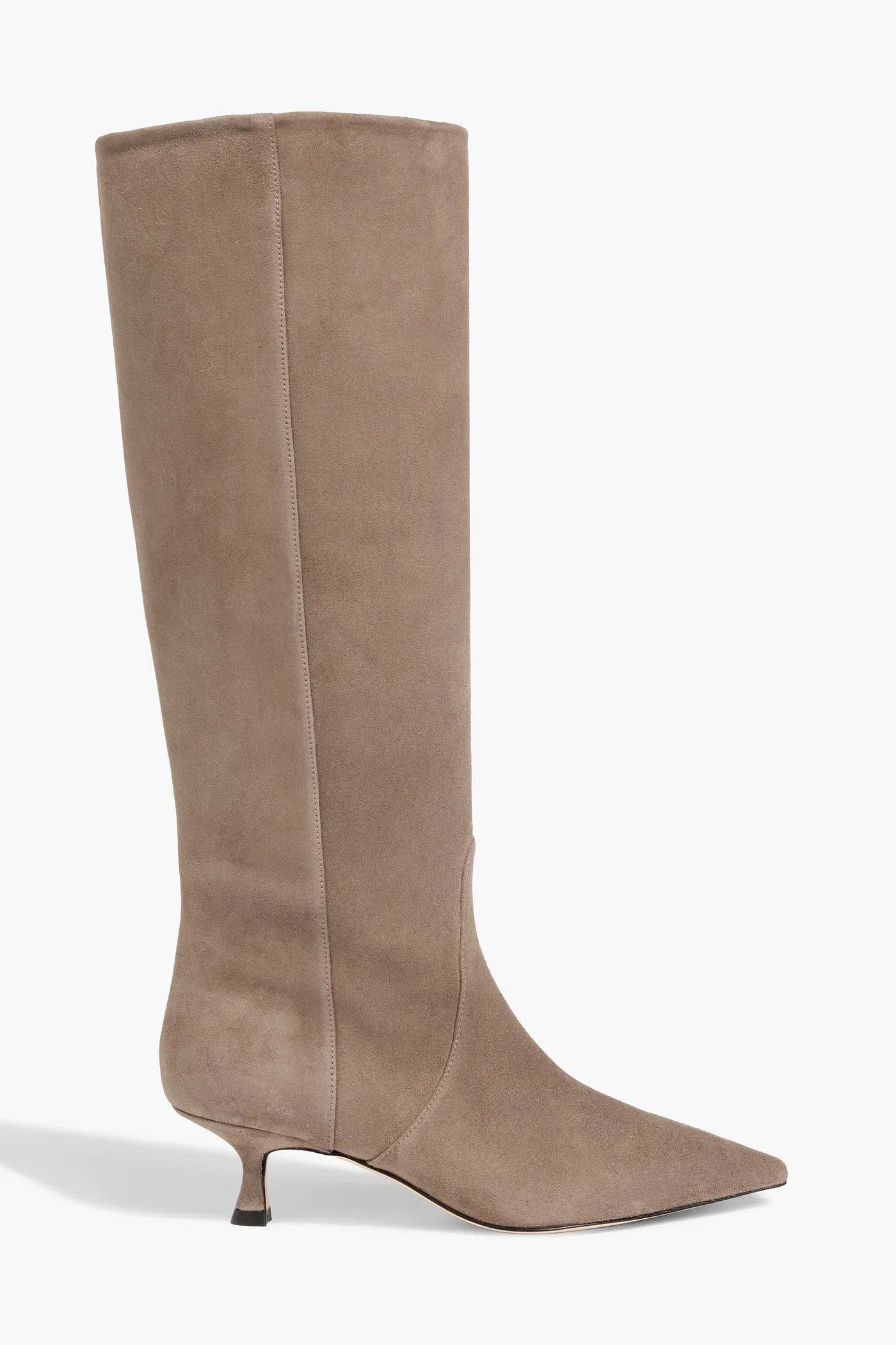 Stuart Weitzman Naomi 50 Suede Knee Boots Taupe Women's