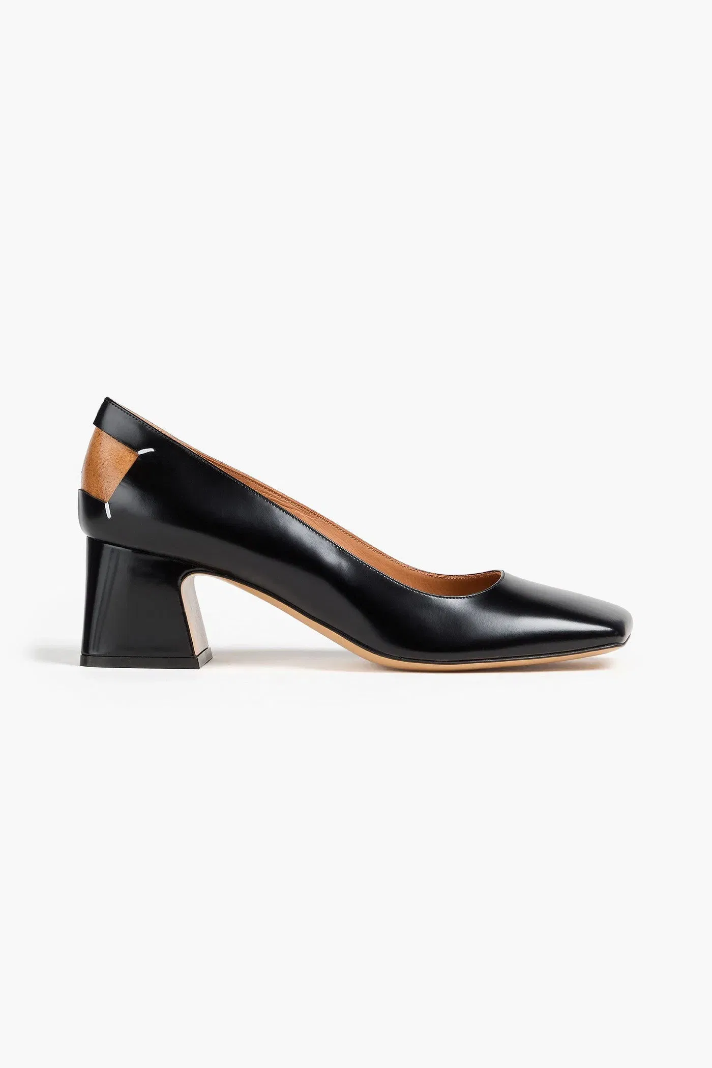 Maison Margiela Four Stitches Leather Pumps Black Women's