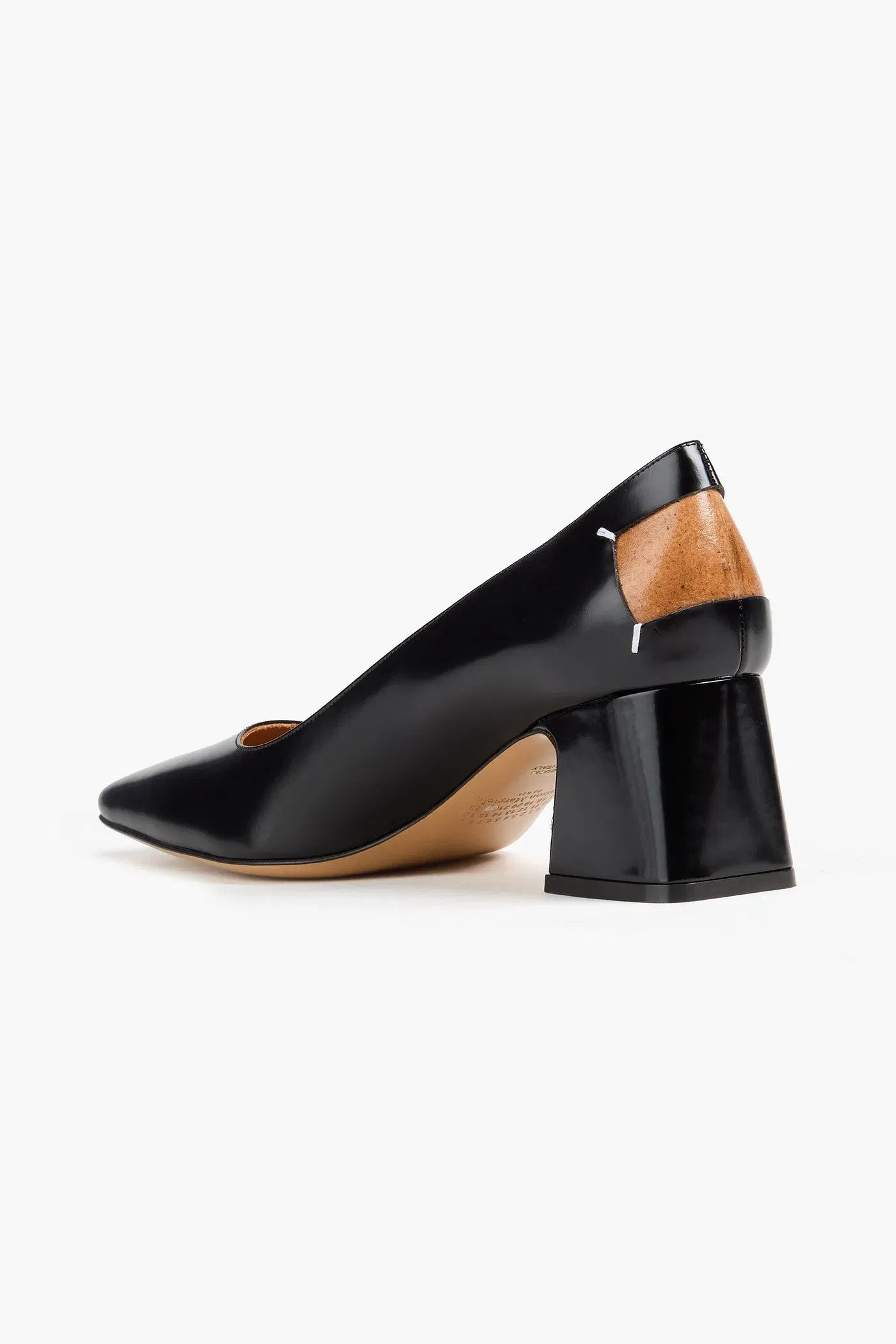 Maison Margiela Four Stitches Leather Pumps Black Women's