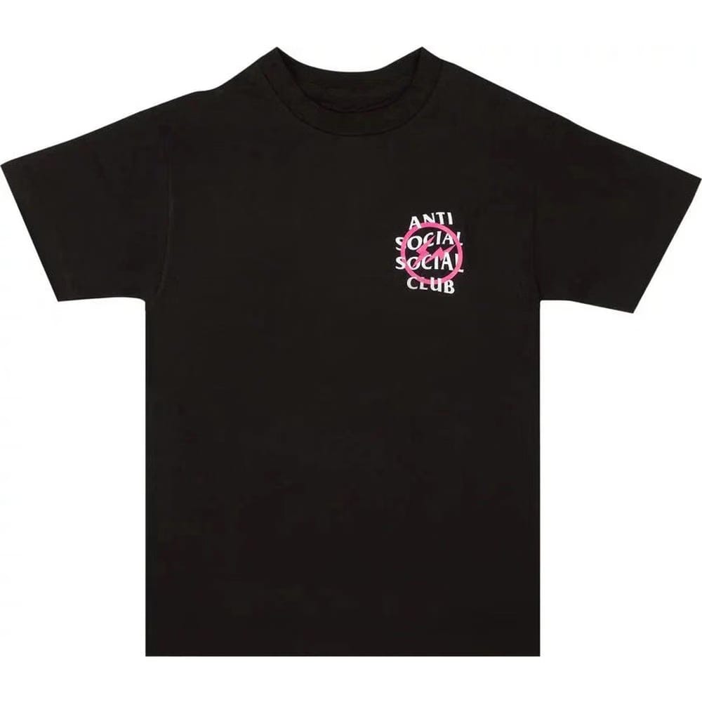 Anti Social Social Club x Fragment Design Pink Bolt Tee 'Black'