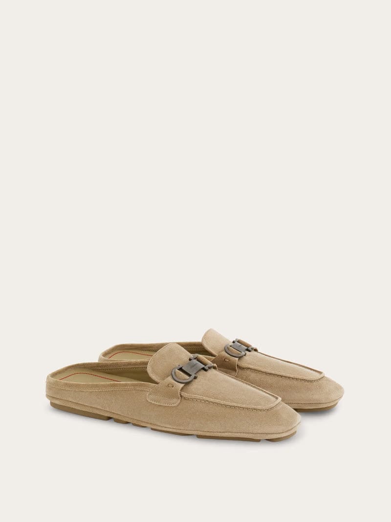 Loafer mule with Gancini ornament