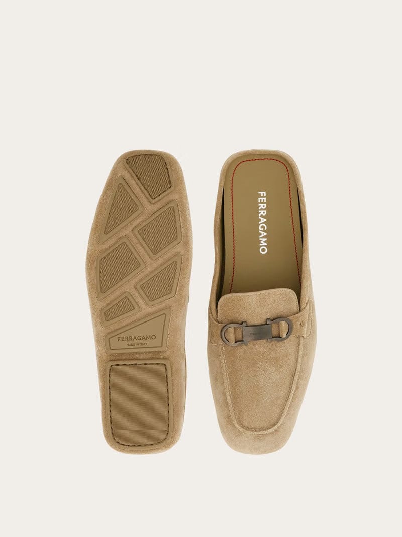 Loafer mule with Gancini ornament