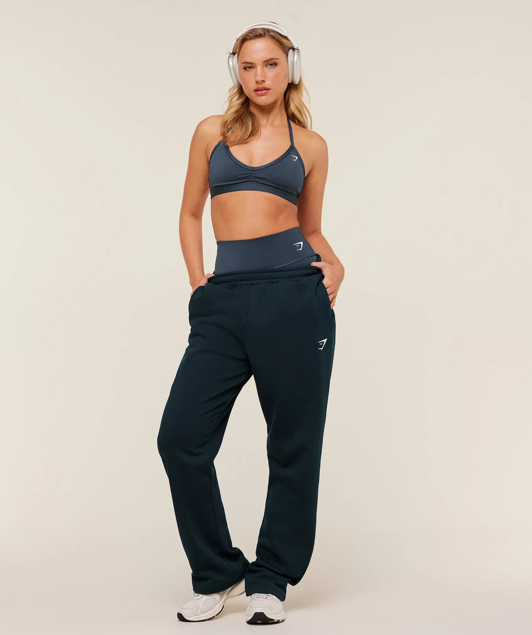 Gymshark Training Fleece Straight Leg Jogger - Deep Petrol Blue
