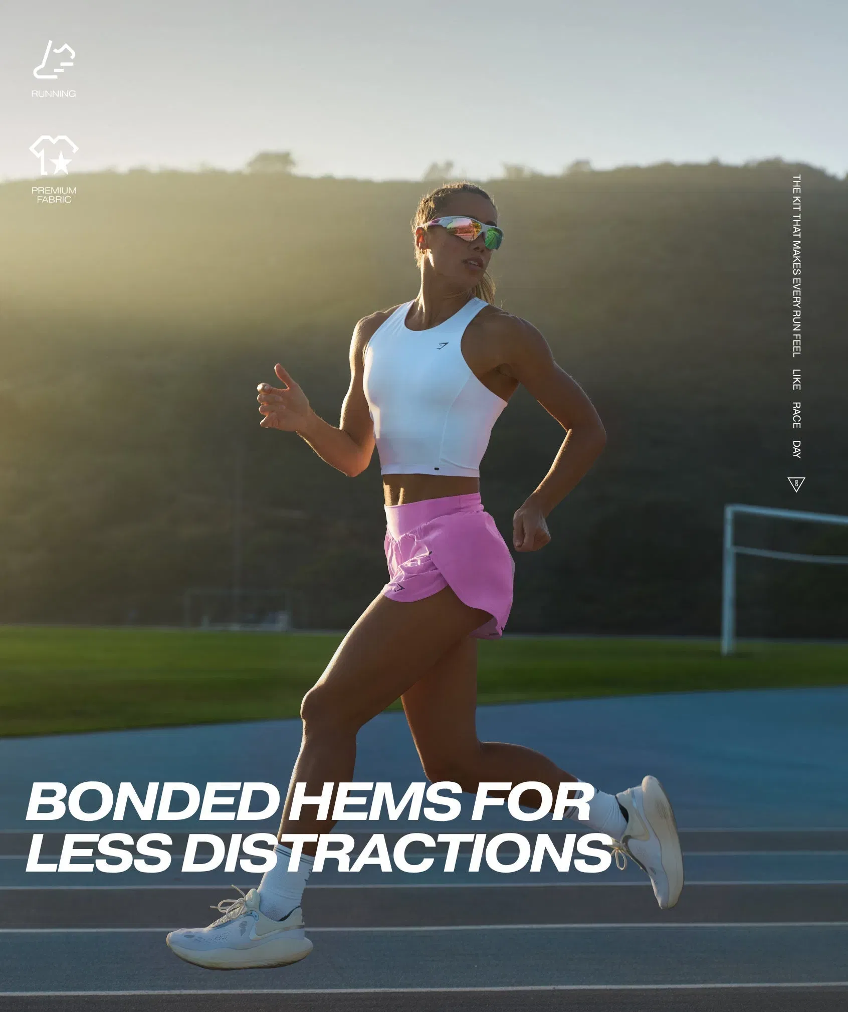 Gymshark Running Elite Bodyfit Tank - White