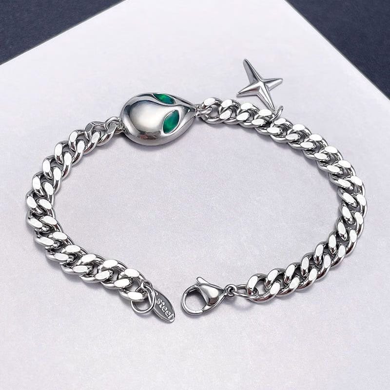 Alien Cross Charm Bracelet