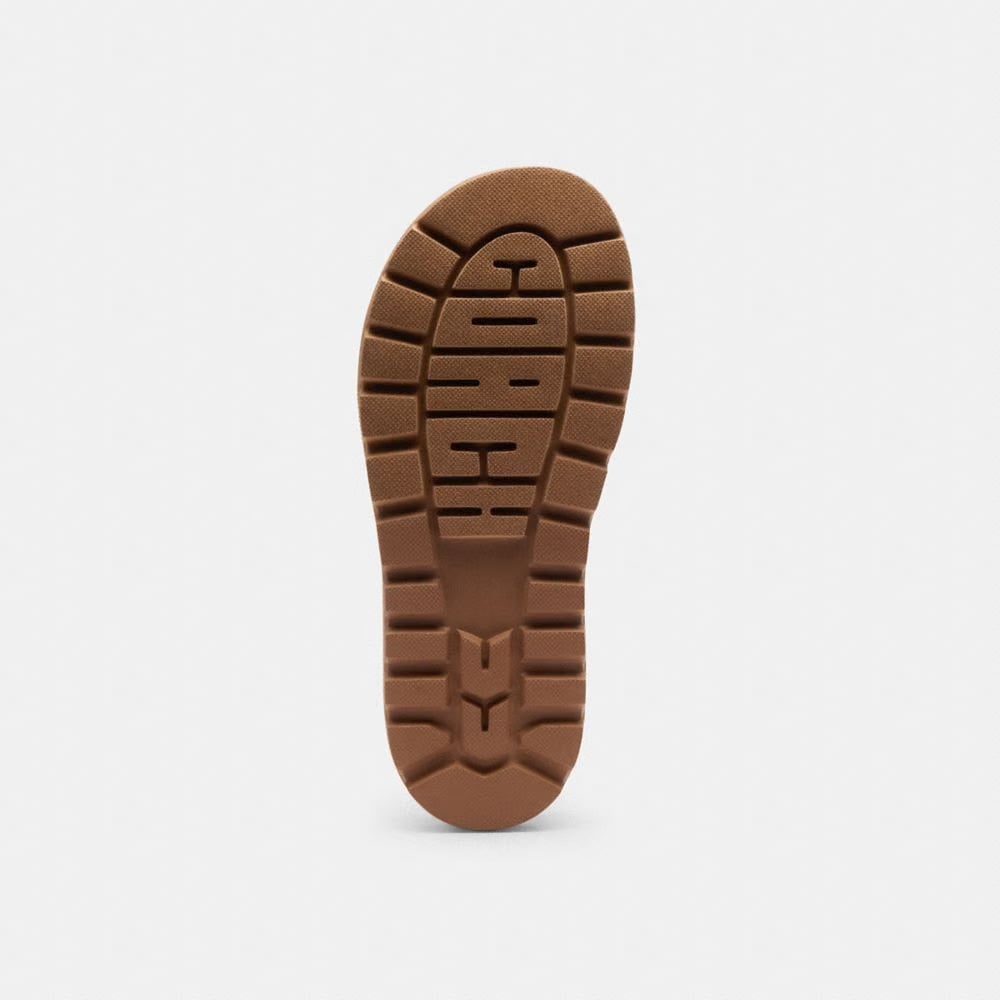 Women's Coach Brynn Sandal In Crystal Signature Jacquard Tan