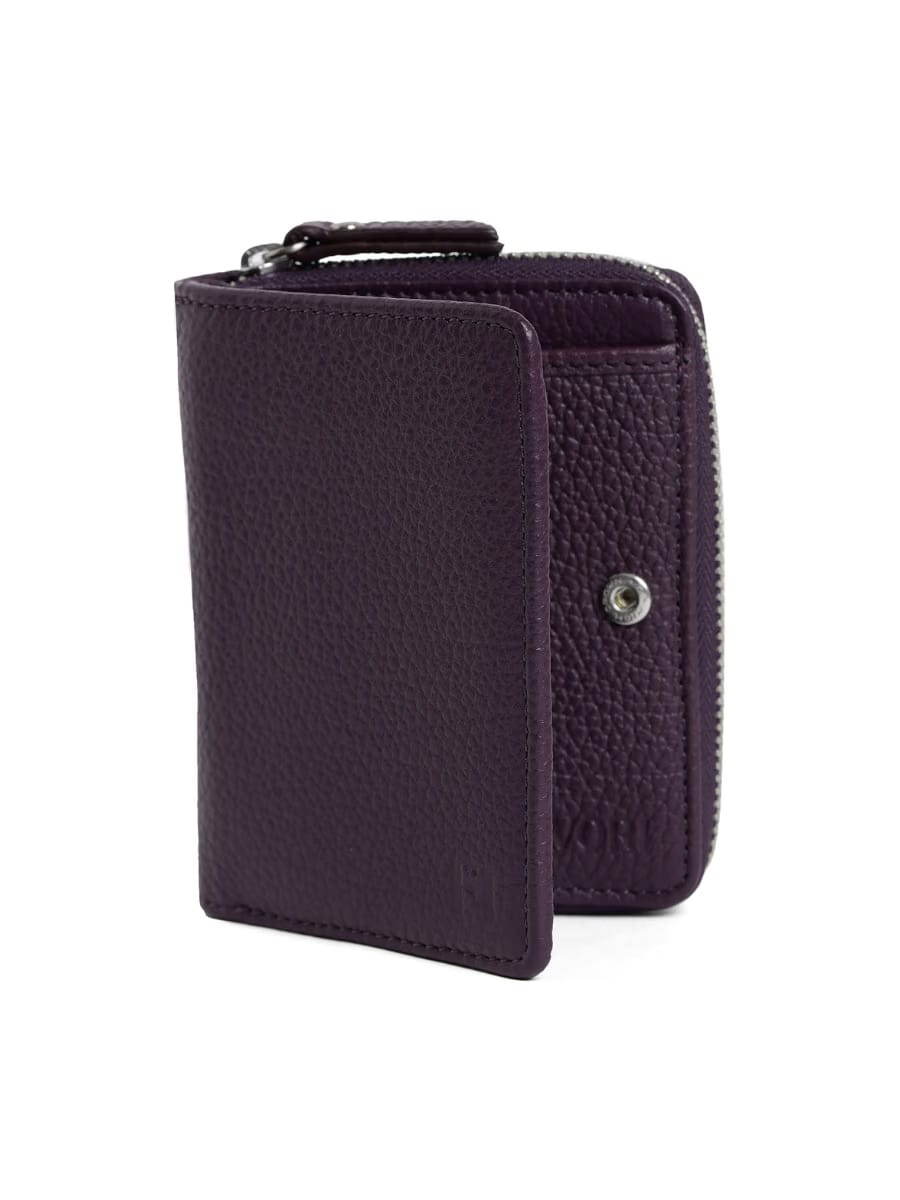 Aero Bi-Fold Wallet, Leather With RFID Blocking | Blackberry wine