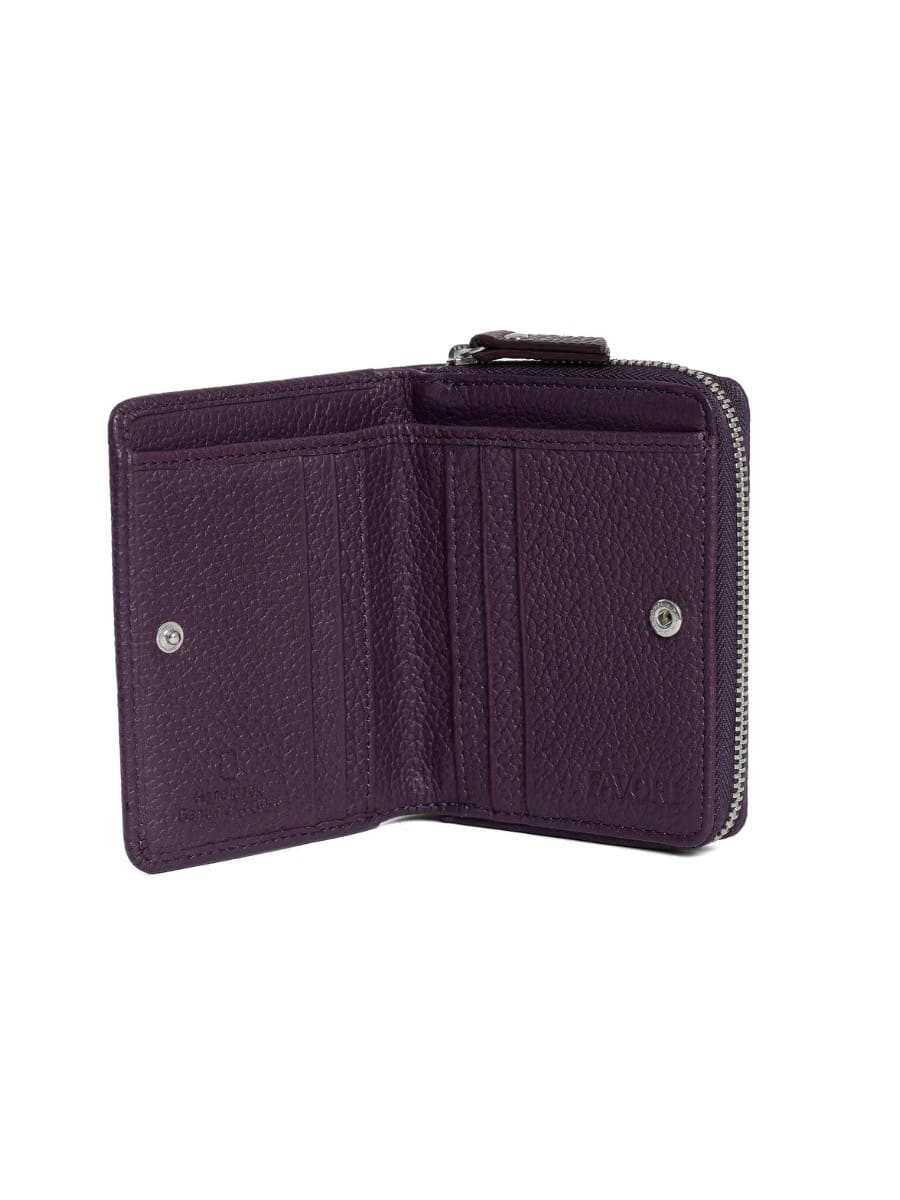 Aero Bi-Fold Wallet, Leather With RFID Blocking | Blackberry wine