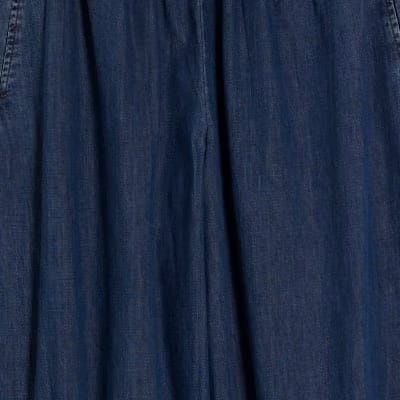 Blue Pull On Cuffed Hareem Jeans