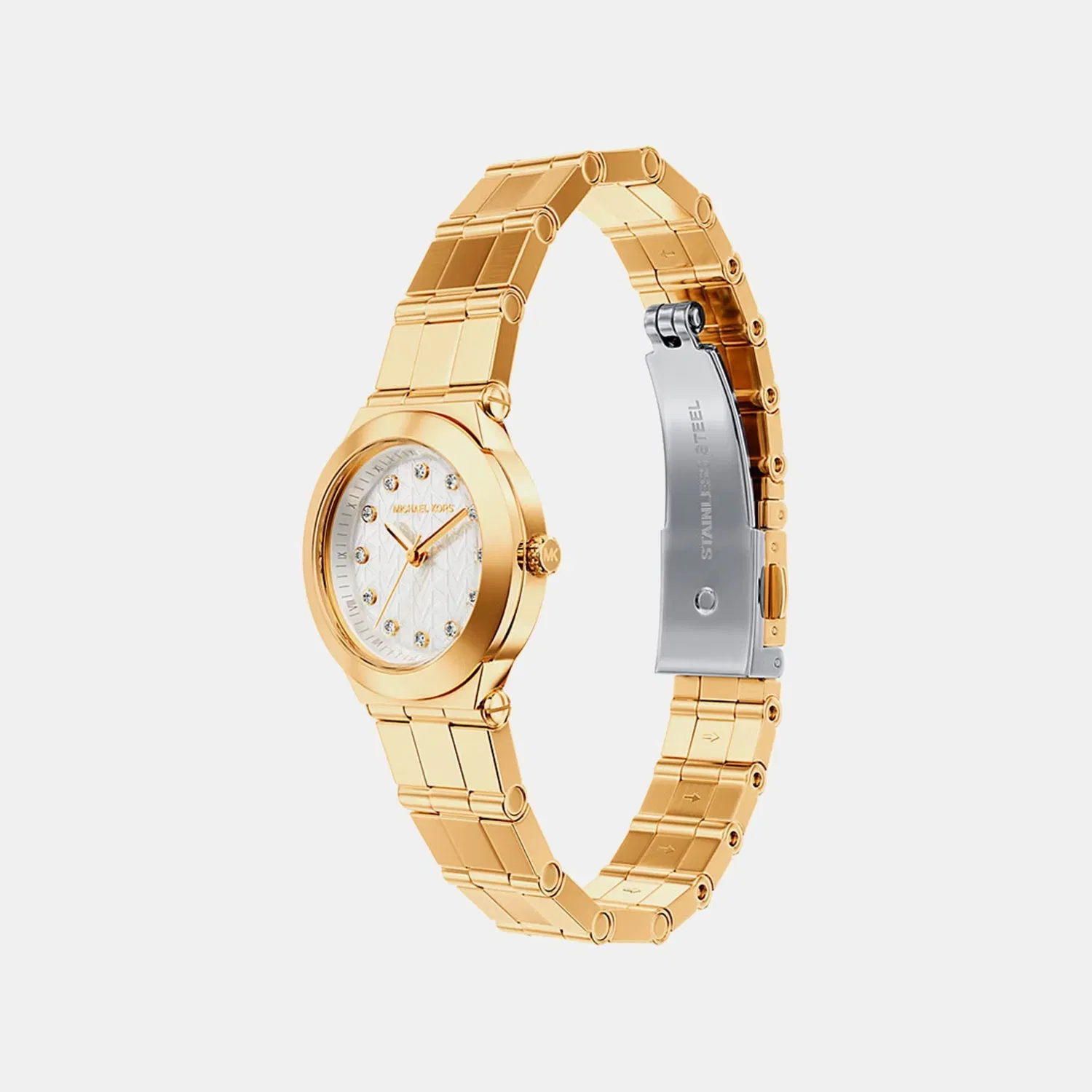 Michael Kors Petite Billie Women Quartz Mother Of Pearl Dial Analog Stainless Steel Watch Mk7567