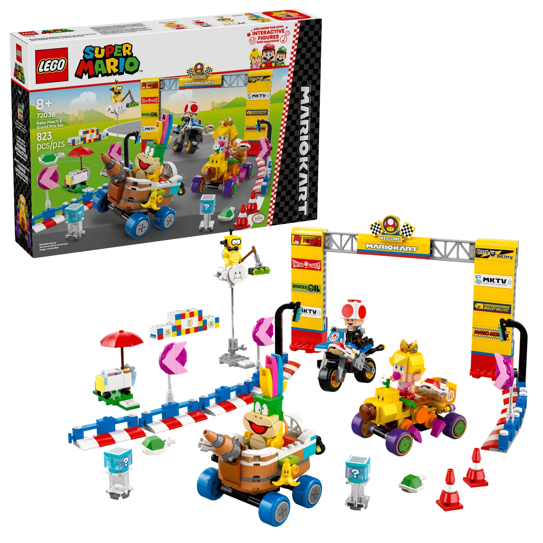 Lego Mario Kart Baby Peach Grand Prix Set