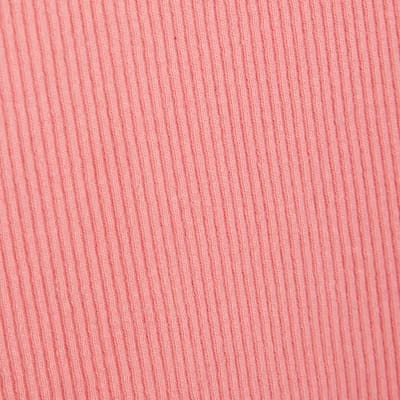 Pink Short Sleeve Fitted Ribbed T-shirt