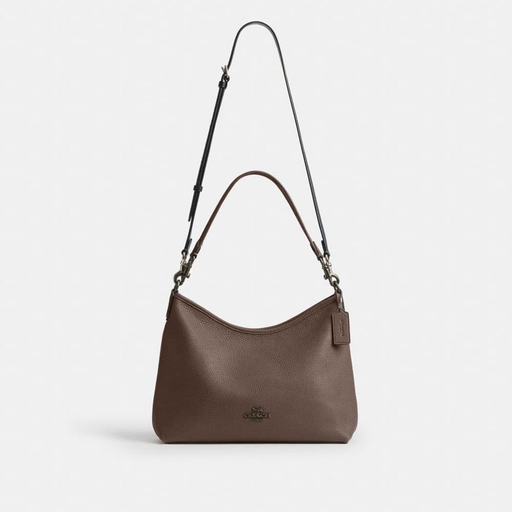 Coach Laurel Shoulder Bag Gunmetal Dark Stone