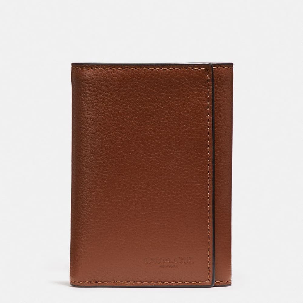 Coach Trifold Wallet Saddle