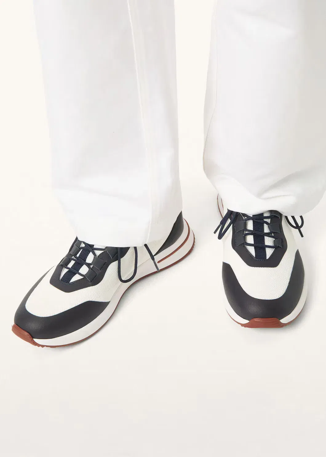LoroPiana Week End Walk Sneaker White Sea