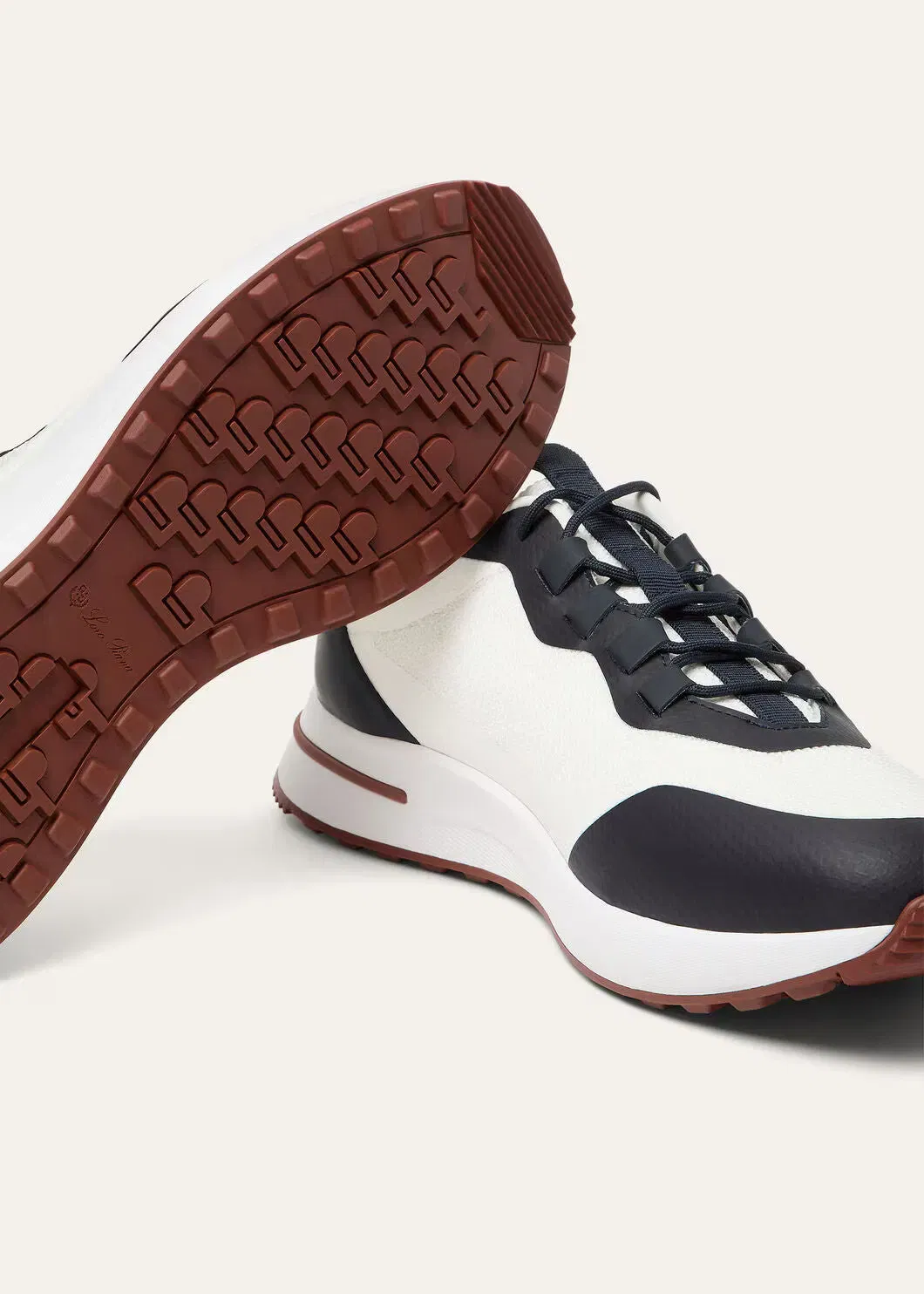 LoroPiana Week End Walk Sneaker White Sea