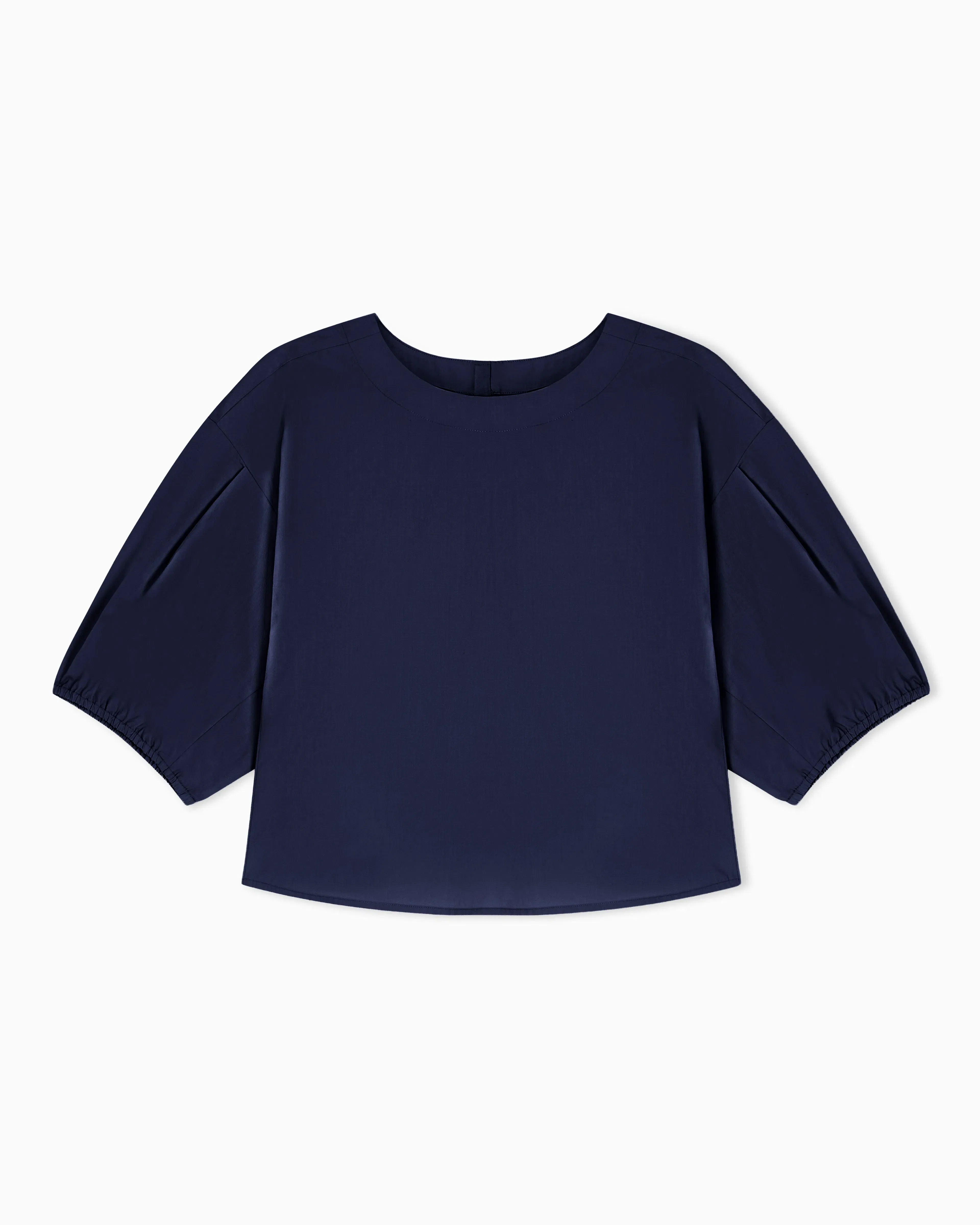 Emporio Armani Poplin blouse with puffed sleeves