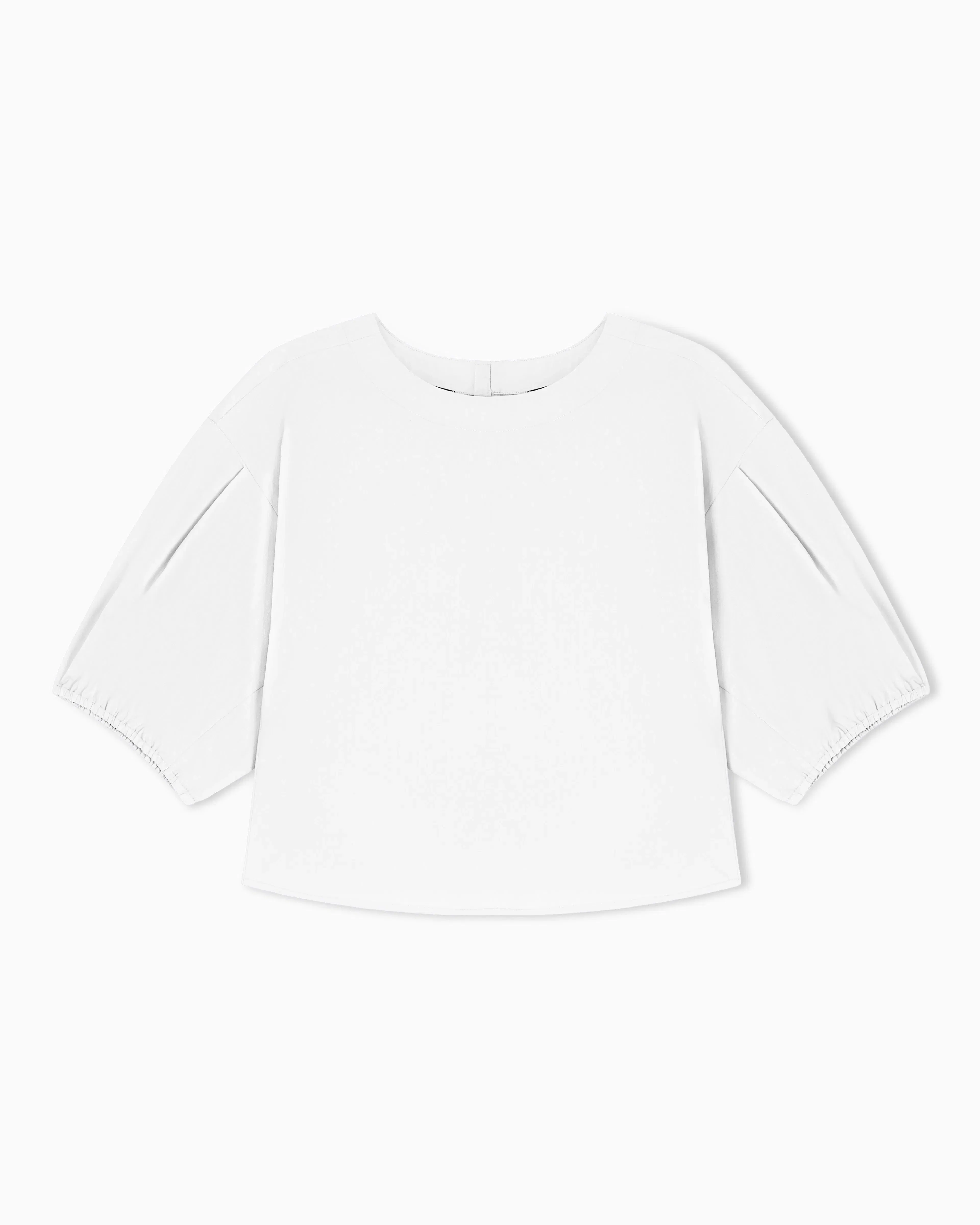 Emporio Armani Poplin blouse with puffed sleeves