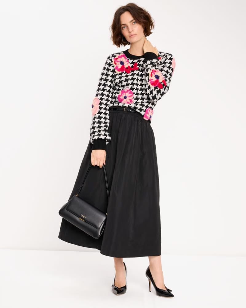 Houndstooth Poppy Sweater