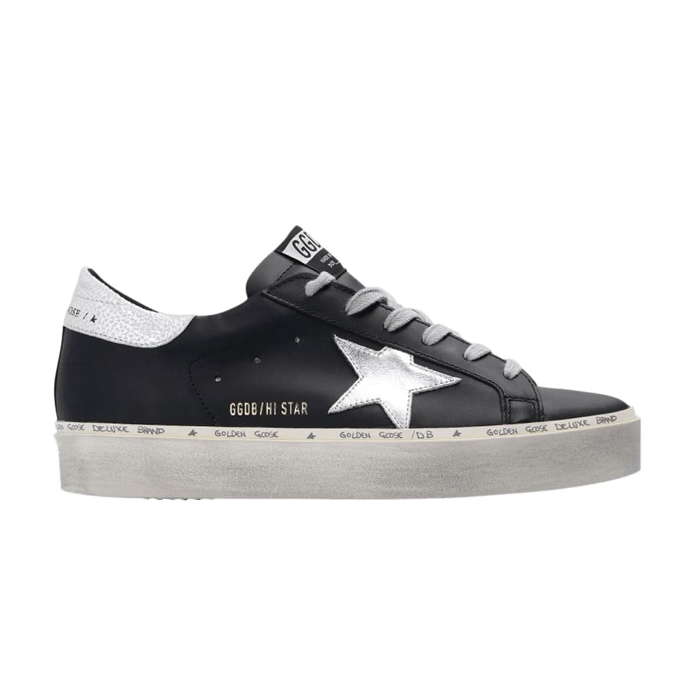 Golden Goose Wmns Hi Star 'Black Silver'