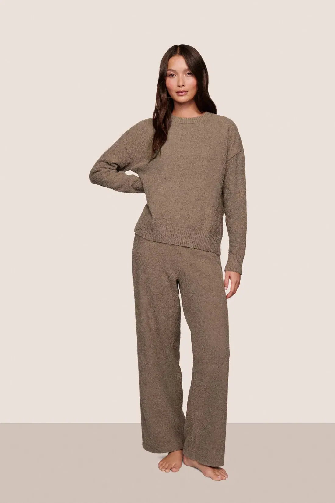 Recycled Boucle Crew Neck Pullover