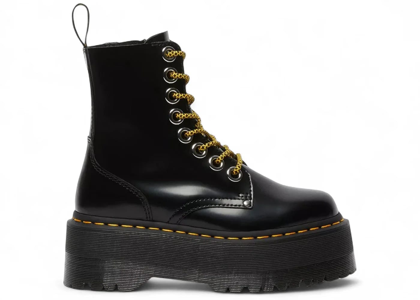 Dr. Martens Jadon Max Platform Buttero Leather Boot Black Womens