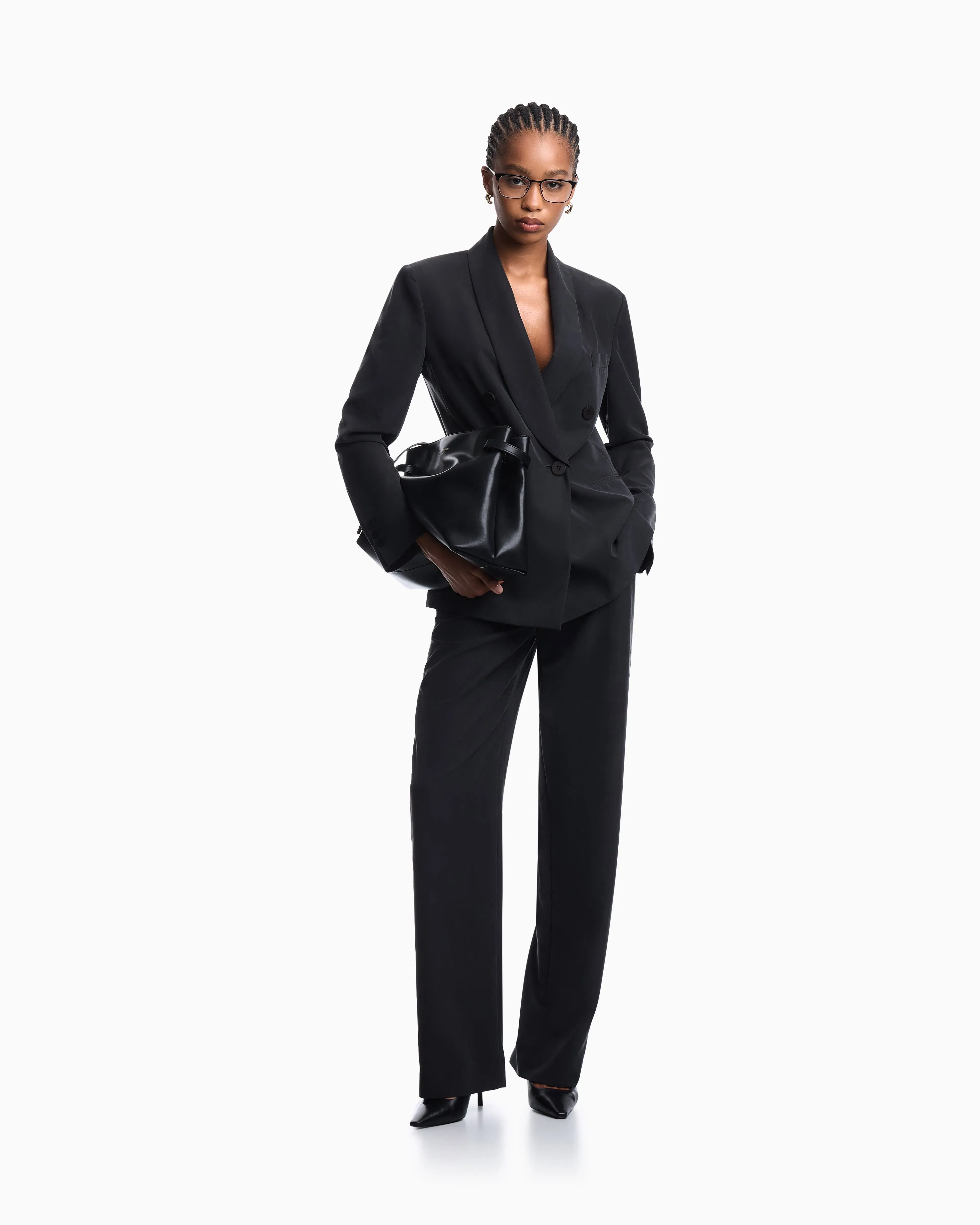Emporio Armani Crepe palazzo trousers