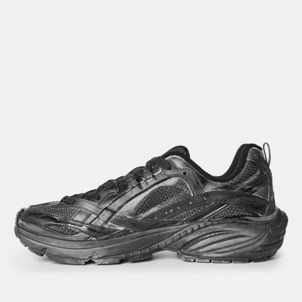 REPRESENT Men's Chunky Trainers 'Dye Off Black'