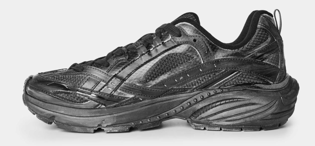 REPRESENT Men's Chunky Trainers 'Dye Off Black'