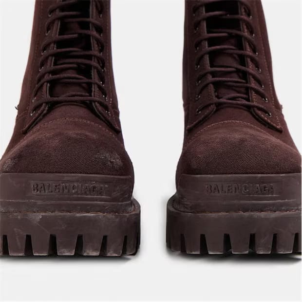 Balenciaga Men's Bal Combat Strike Hiker Rugged Boots