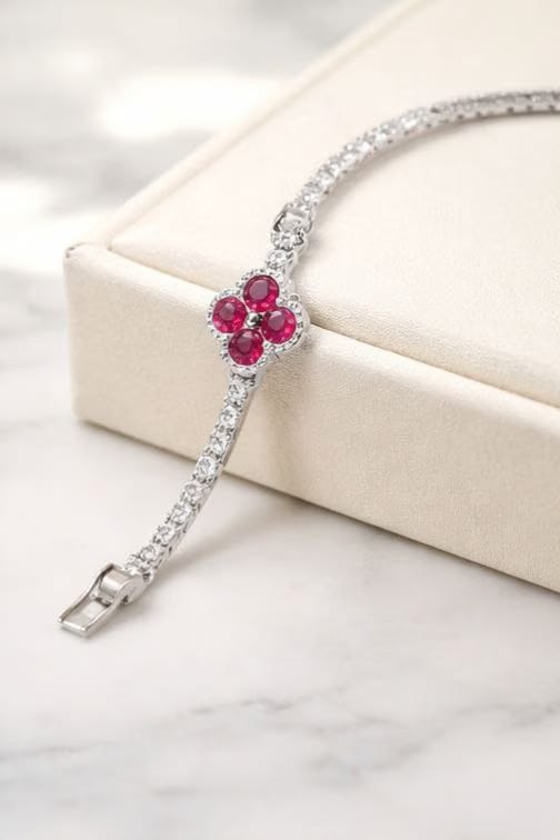Pink Clover Bracelet