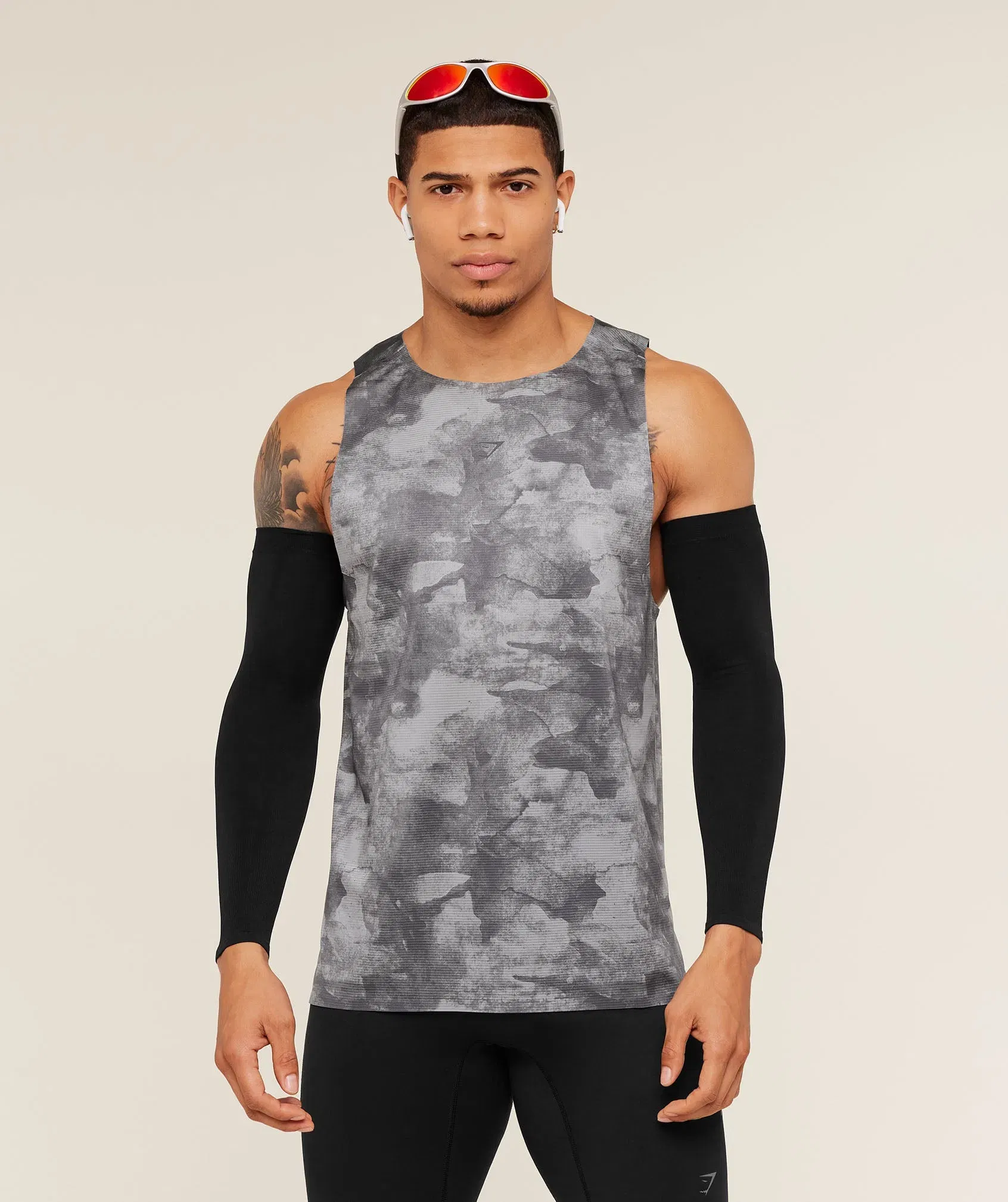 Gymshark Running Elite Tank - Smokey Grey/Black