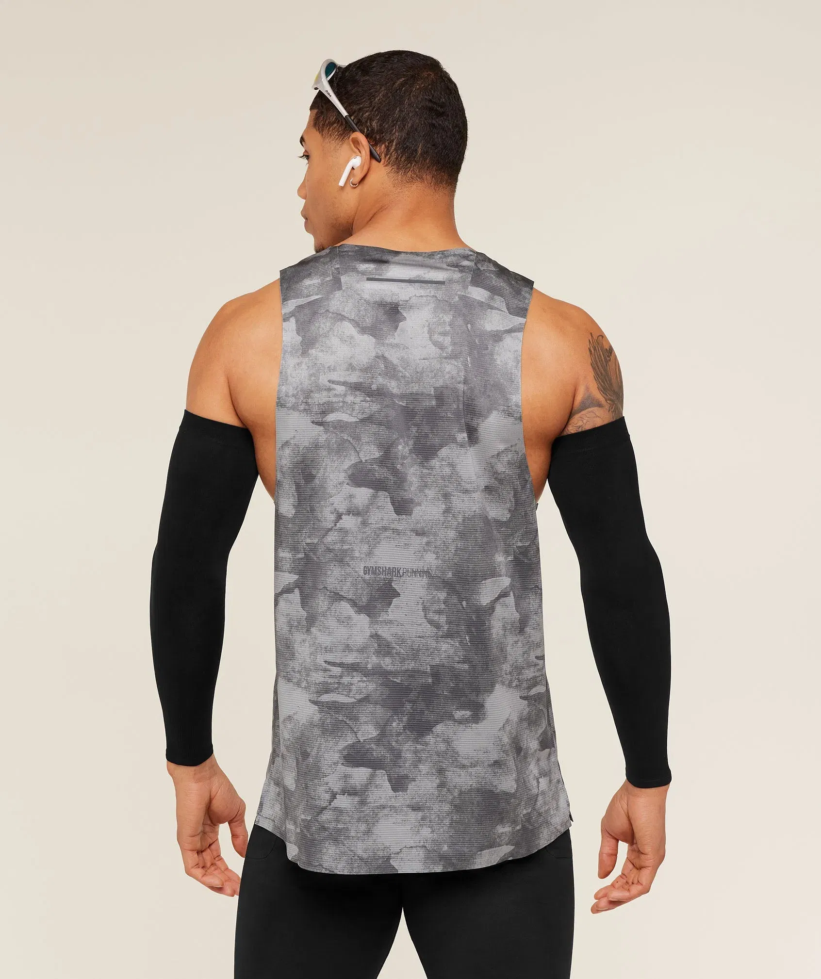 Gymshark Running Elite Tank - Smokey Grey/Black