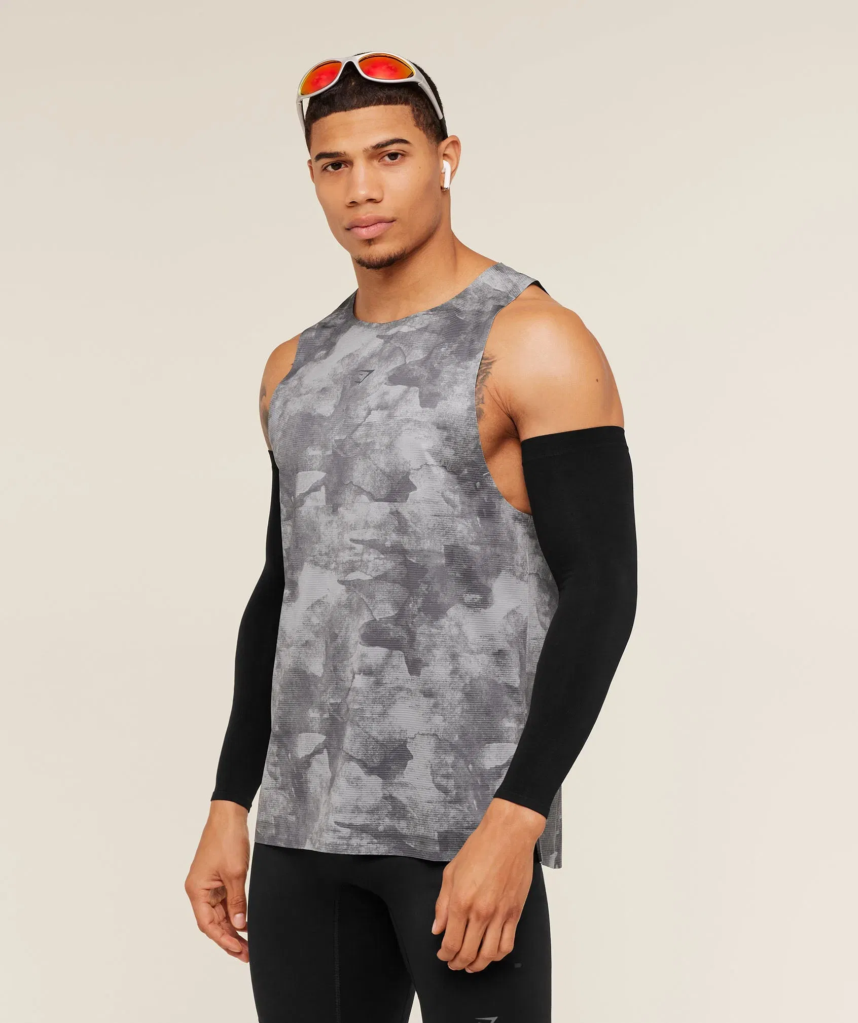 Gymshark Running Elite Tank - Smokey Grey/Black