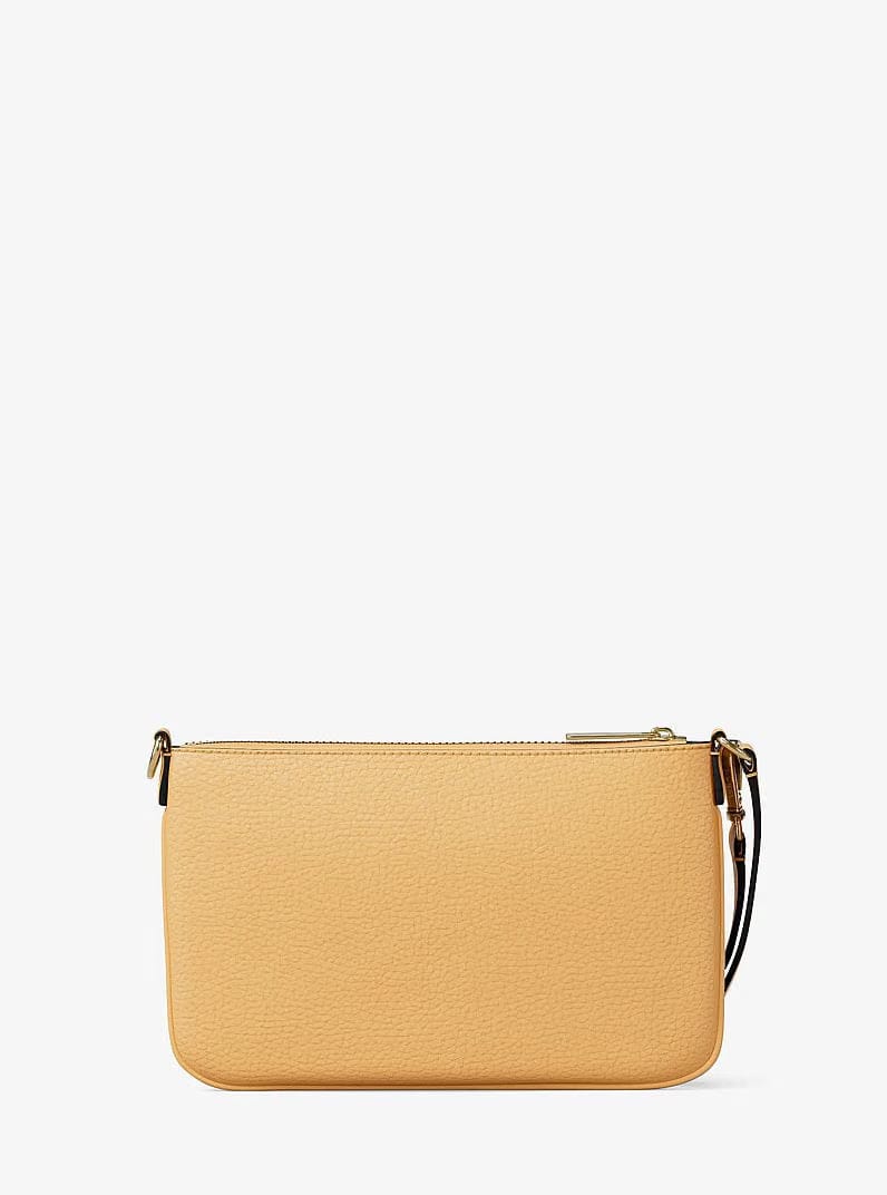 Michael Kors Jet Set Small Pebbled Leather Convertible Wristlet Honeywheat